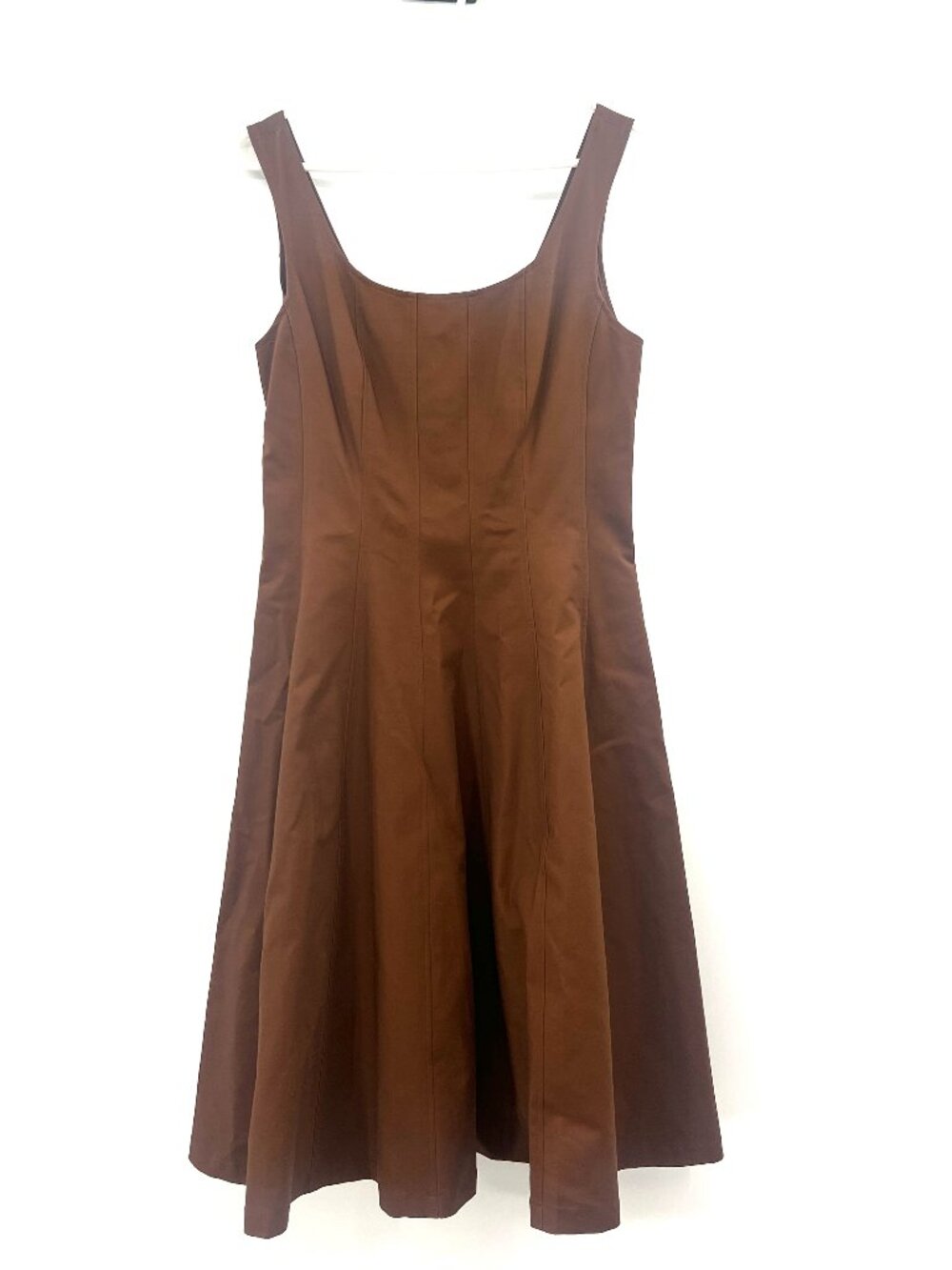 Elie Tahari Chocolate Brown Sleeveless Dress Women's Large